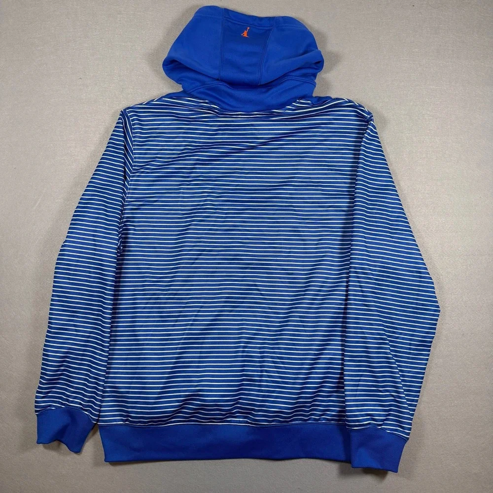 Jordan‎ Melo M7 Hoodie Mens XL Blue Striped Pullover Jumpman Performance Y2K